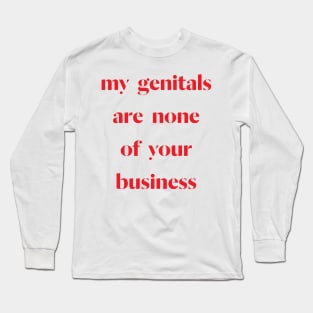 my genitals - coral Long Sleeve T-Shirt